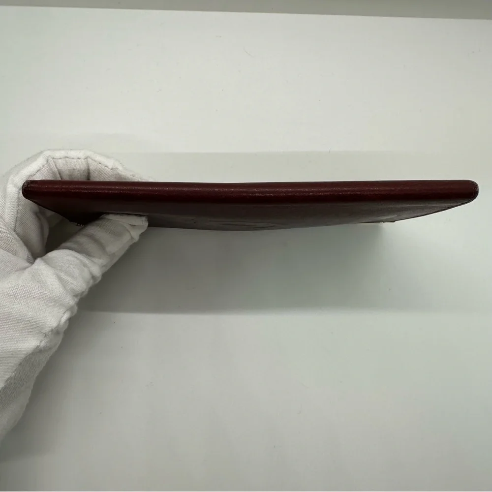 Cartier | Must Have Red Gold Plated Corners Long Bill Wallet Card Holder - Picture 5 of 10